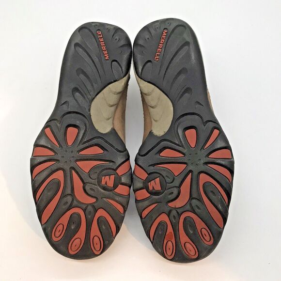 Merrell Move Kangaroo Mocs Women's 7M Brown Nubuck Leather Slip-On Comfy Loafers - Picture 10 of 11